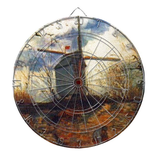 Le Moulin de la Galette Van Gogh Dartboard (Front)