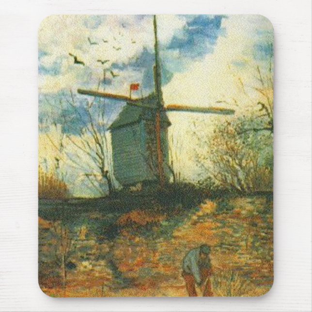 Le Moulin de la Galette Van Gogh Mouse Pad (Front)