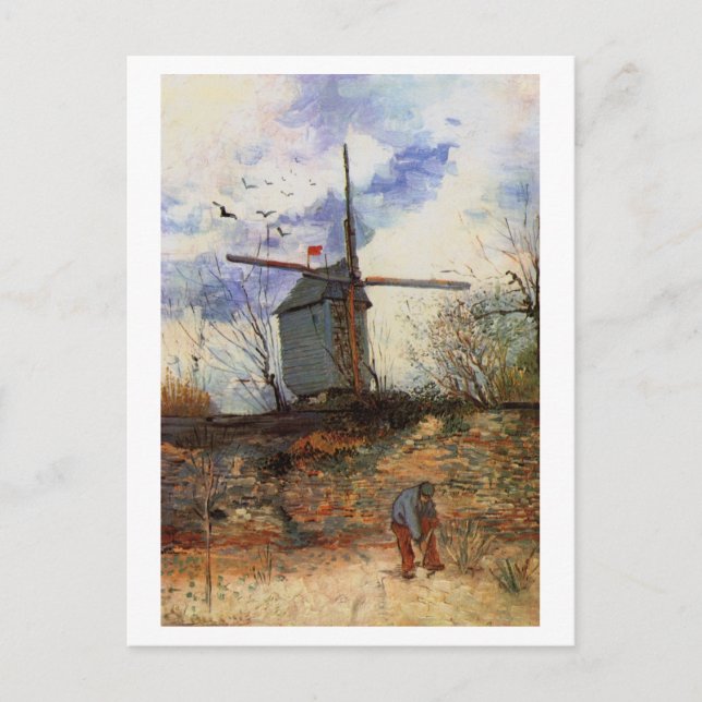 Le Moulin de la Galette, Vincent van Gogh Postcard (Front)
