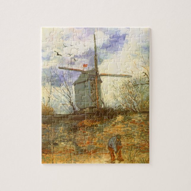Le Moulin Galette by Vincent van Gogh, Windmills Jigsaw Puzzle (Vertical)