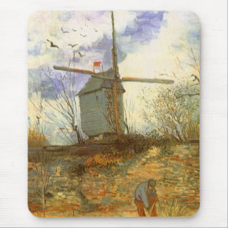 Le Moulin Galette by Vincent van Gogh, Windmills Mouse Pad