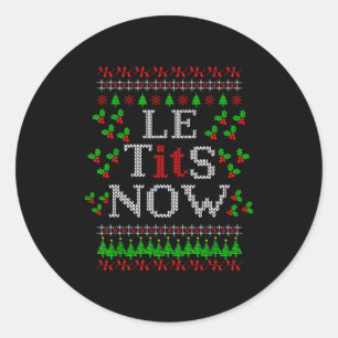 Le Now Christmas Let It Snow Christmas Le Now Classic Round Sticker