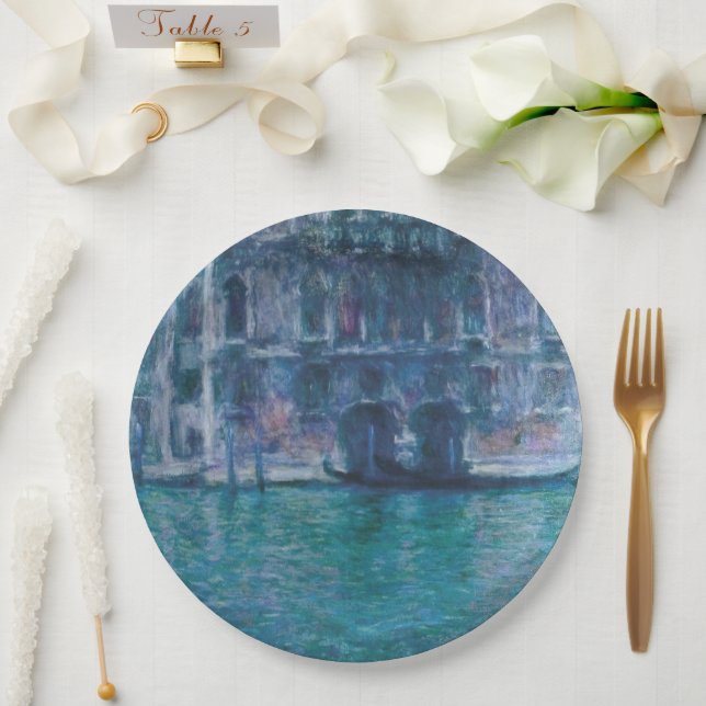 Le palais da Mula Claude Monet     Paper Plate (Wedding)