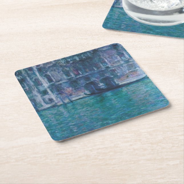 Le palais da Mula Claude Monet   Square Paper Coaster (Angled)