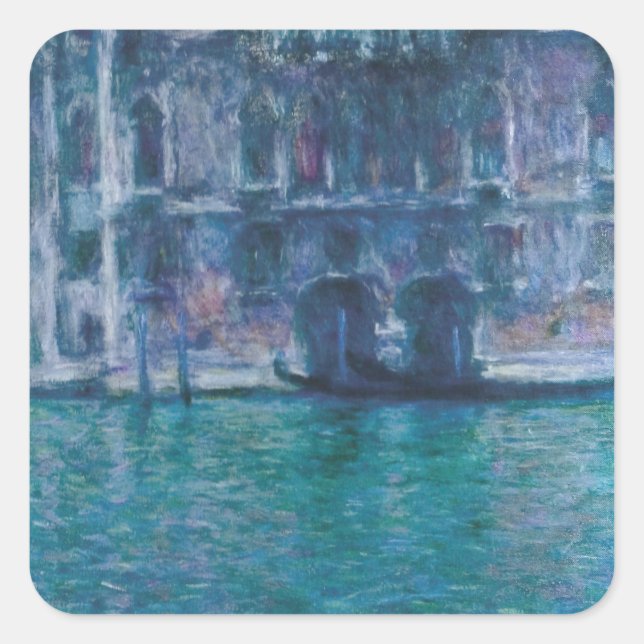 Le palais da Mula Claude Monet  Square Sticker (Front)