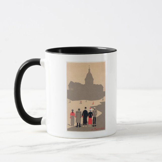 Le Pantheon Art Deco SceneParis, France Mug (Left)