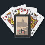 Le Pantheon Art Deco SceneParis, France Playing Cards<br><div class="desc">Le Pantheon Art Deco Scene - Paris,  France  was created in 1912. This image depicts scenes from Paris,  France.</div>