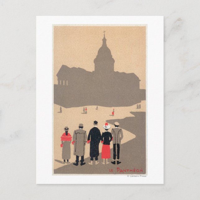 Le Pantheon Art Deco SceneParis, France Postcard (Front)