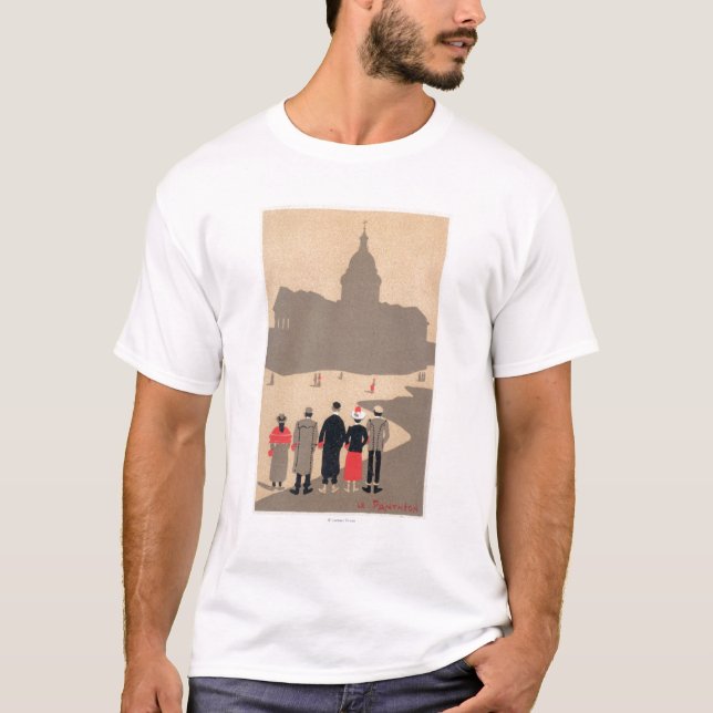 Le Pantheon Art Deco SceneParis, France T-Shirt (Front)