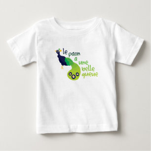 le paon a une belle queue baby T-Shirt