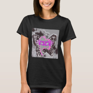 Le Papillon Masqué De Gris Et De Rose T-Shirt