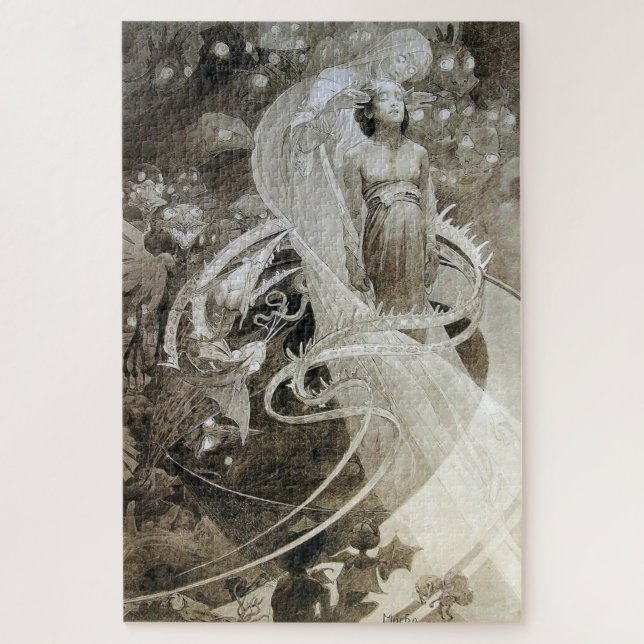 Le Pater - Illustrated Page by Alphonse Mucha E4 Jigsaw Puzzle (Vertical)