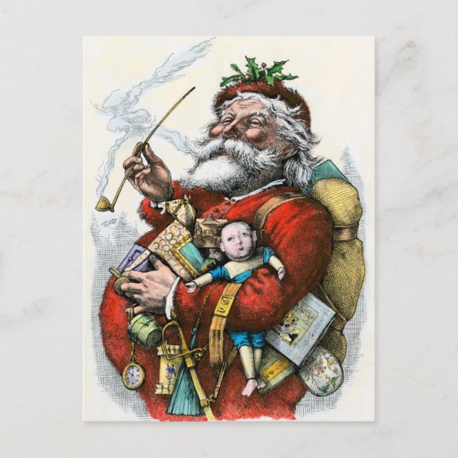 Le Père Noël vintage Postcard (Front)