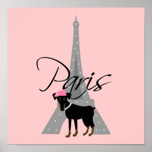 Le petit chien à Paris Poster