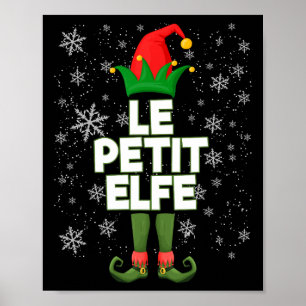 Le Petit Elfe Matching Pyjamas Funny Christmas Gif Poster