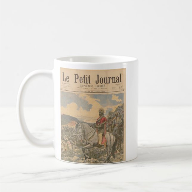 Le Petit Journal of Ethiopian Emperor Menelik II Coffee Mug (Left)