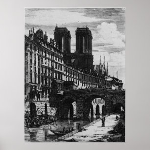 Le Petit Pont de Paris - Charles Méryon Notre-Dam Poster
