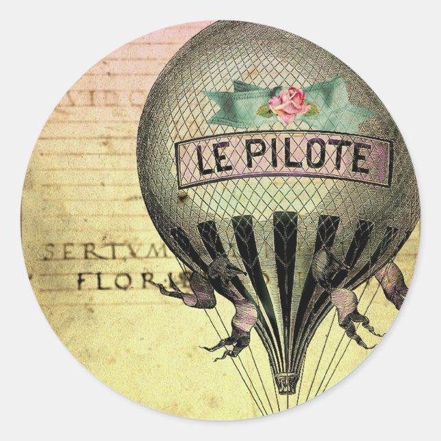 *Le PiLoTe* Classic Round Sticker (Front)