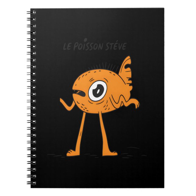 Le Poisson Steve Cute & Funny Notebook (Front)