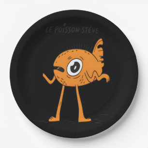 Le Poisson Steve Cute & Funny Paper Plate
