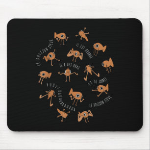 Le Poisson Steve Funny Fish Meme Mouse Pad