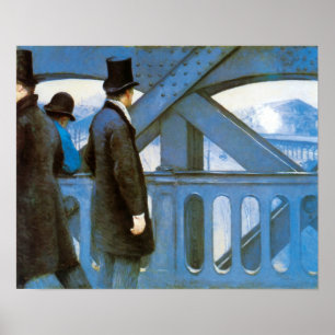 Le Pont de l'Europe by Gustave Caillebotte Poster