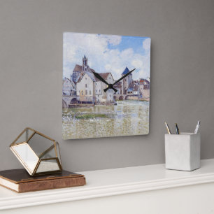 Le Pont de Moret, Alfred Sisley Square Wall Clock