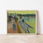Le Pont de Trinquetaille | Vincent van Gogh Poster<br><div class="desc">Le pont de Trinquetaille (1888) | Vincent van Gogh's Le pont de Trinquetaille (1888) depicts a striking view of the bridge at Trinquetaille in Arles, France. The painting features bold, expressive brushstrokes and vibrant colours, showcasing Van Gogh's unique Post-Impressionist style. The composition highlights the structure of the bridge, the reflective...</div>