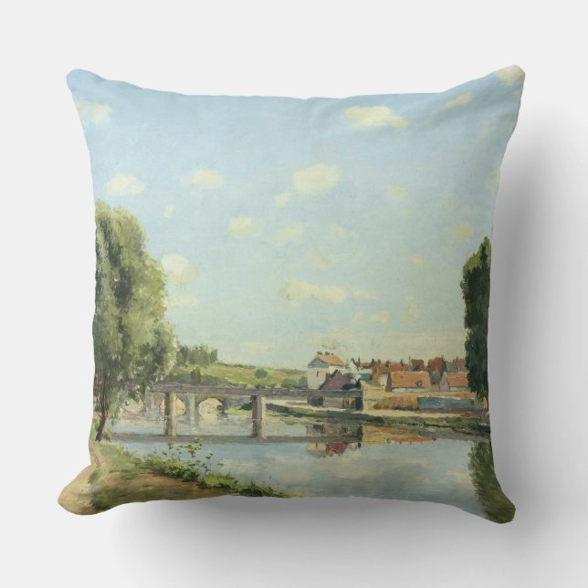 Le Pont Du Chemin De Fer Camille Pissarro   Cushion (Front)