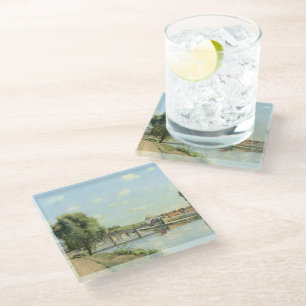 Le Pont Du Chemin De Fer Camille Pissarro Glass Coaster