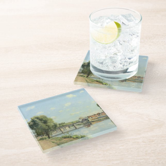 Le Pont Du Chemin De Fer Camille Pissarro   Glass Coaster (Angled)
