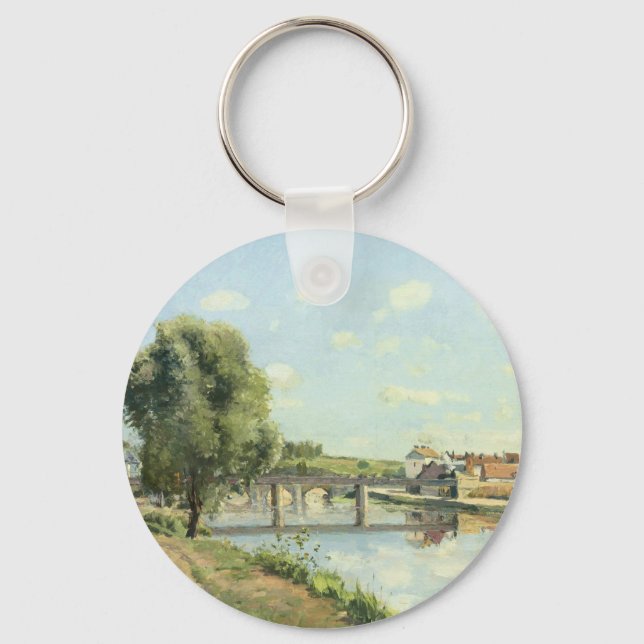 Le Pont Du Chemin De Fer Camille Pissarro   Key Ring (Front)