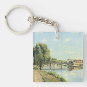 Le Pont Du Chemin De Fer Camille Pissarro   Key Ring
