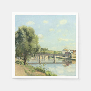 Le Pont Du Chemin De Fer Camille Pissarro   Napkin