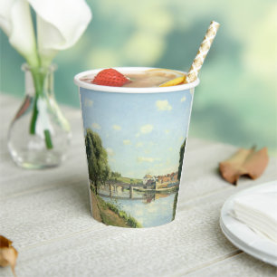 Le Pont Du Chemin De Fer Camille Pissarro Paper Cups