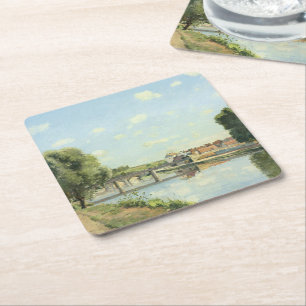 Le Pont Du Chemin De Fer Camille Pissarro Square Paper Coaster
