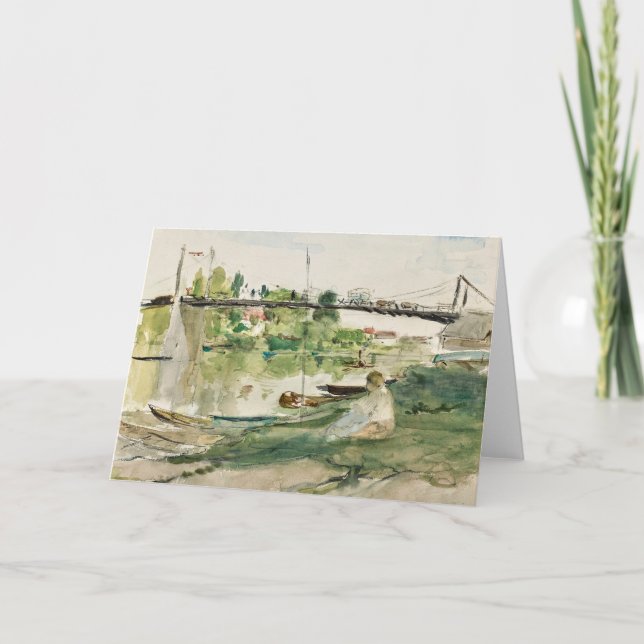 Le Pont sur l’Oise | Berthe Morisot Card (Front)
