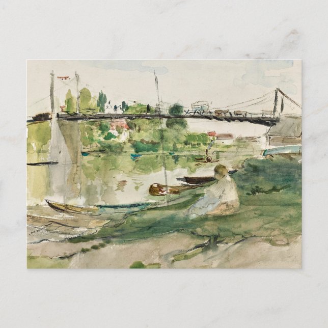 Le Pont sur l’Oise | Berthe Morisot Postcard (Front)