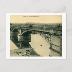 Le Pont sur l'Allier, Vichy France Vintage Postcard