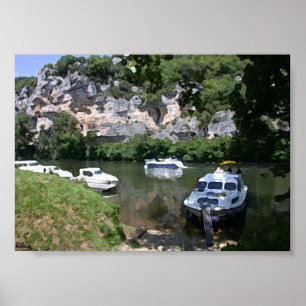 Le port de Bouzies Oils Atwork Poster