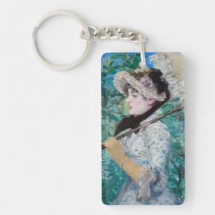 Le Printemps Édouard Manet Impressionist Painting Key Ring