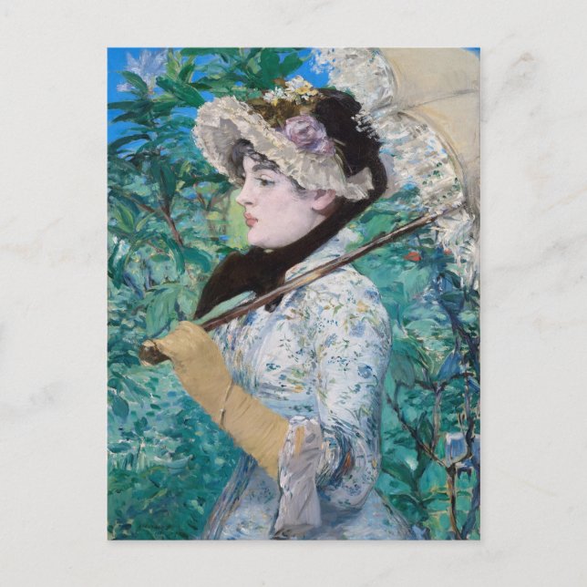 Le Printemps Manet Fine Art Painting Postcard (Front)