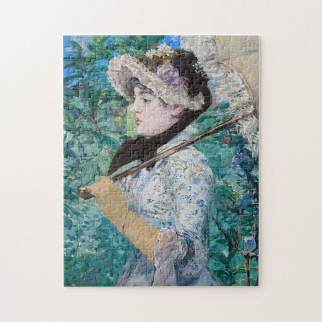 Le Printemps Manet Impressionist Art Painting Jigsaw Puzzle (Vertical)