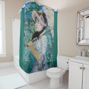 Le Printemps Manet Impressionist Art Painting Shower Curtain