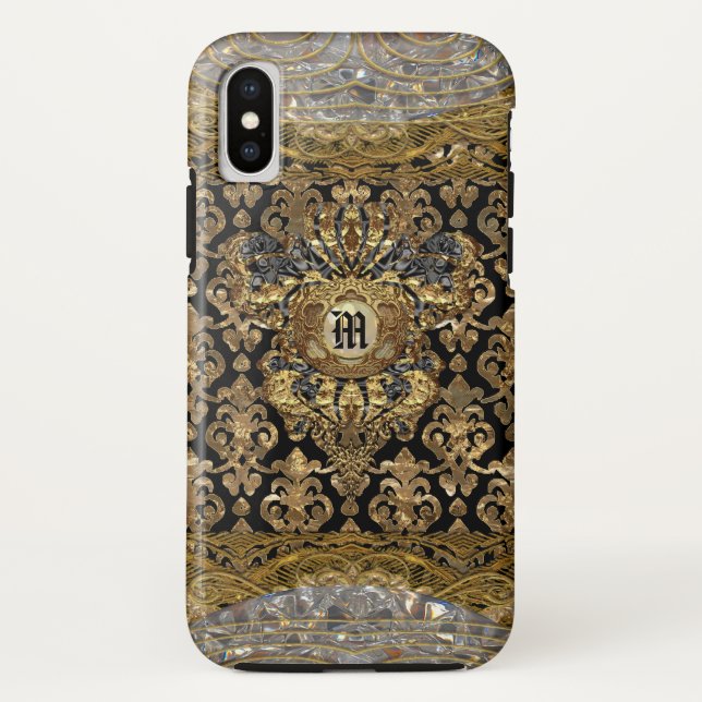 Le Shantesa Pretty Baroque Monogram Case-Mate iPhone Case (Back)