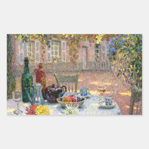 Le Sidaner: Table under Leaves in the Sun Rectangular Sticker