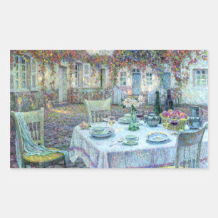 Le Sidaner: Table with Roses at Gerberoy Rectangular Sticker