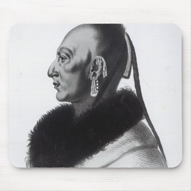 Le Soldat du Chene, an Osage Chief Mouse Pad (Front)