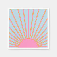 Le Soleil 02 Retro Sun Pink And Blue Sunshine