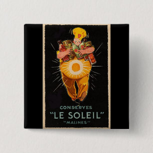Le Soleil 15 Cm Square Badge